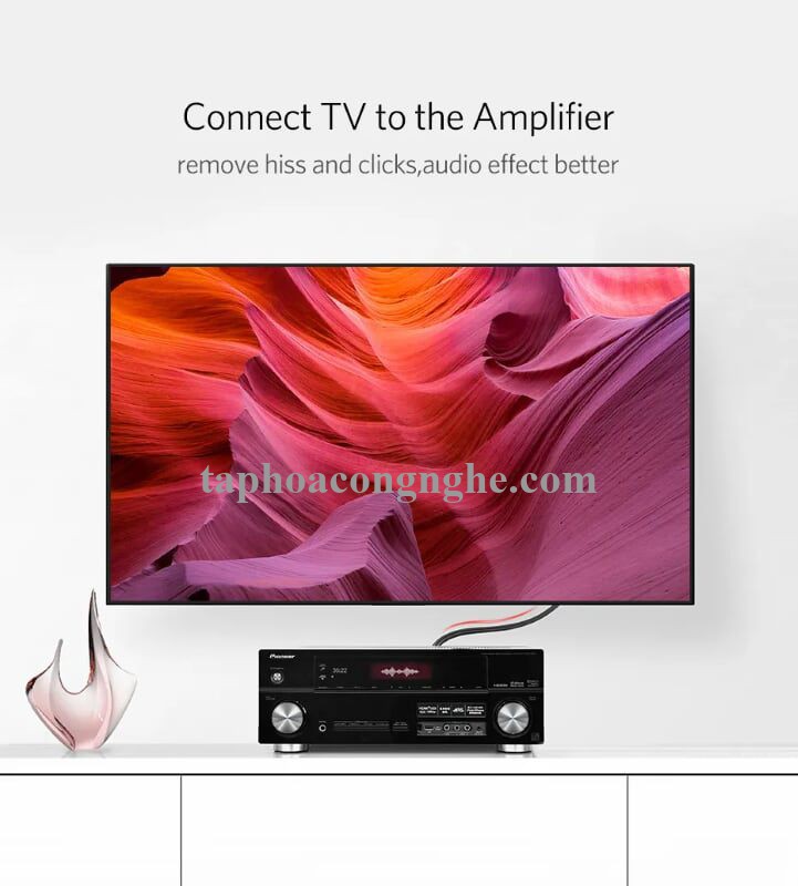 Ugreen 50285 0.5M màu Đen Cáp âm thanh Bông sen 2 ra 2 dương AV104 30050285